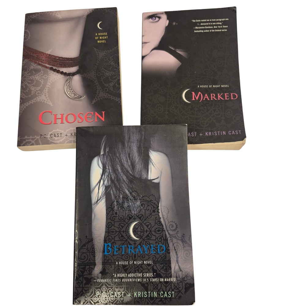 House of Night Series Lot of 3 Books Marked Betrayed Chosen P.C. Cast